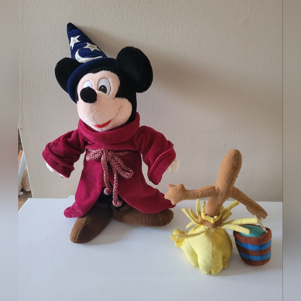 Vintage Disney Fantasia Wizard Sorcerer’s Apprentice Mickey Mouse Plush …